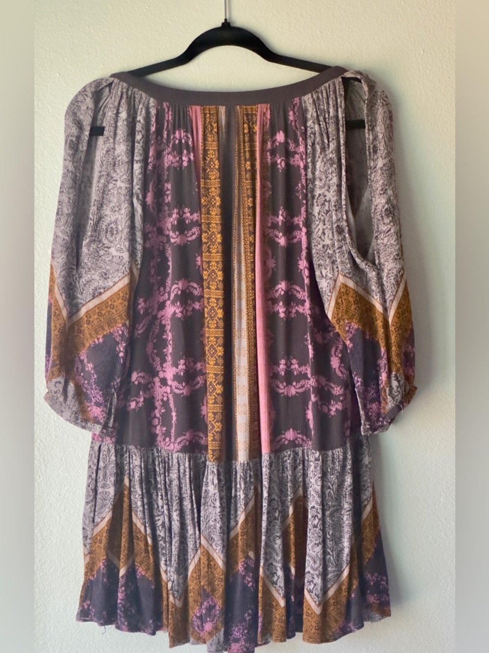 Free People Boho Oversized Flowy Tunic Size XS - Picture 4 of 6
